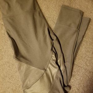Silver Mesh Panel Leggings